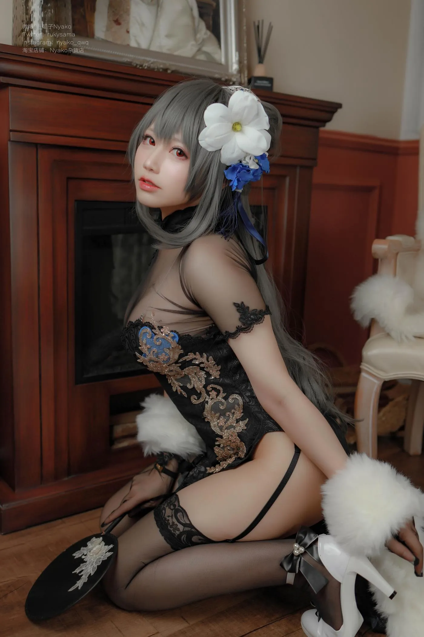 Nyako喵子 – NO.39 路易九世旗袍 [48P]插图5